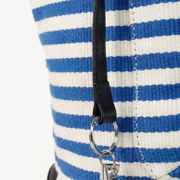 Want Les Essentiels Blue and White Striped Backpack - Picture 11 of 15
